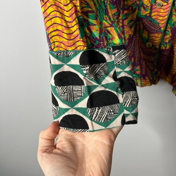 Anthropologie Shadé Akanbi Harvest Pajama Top Women’s Medium Bohemian Sleep Boho - Picture 9 of 12